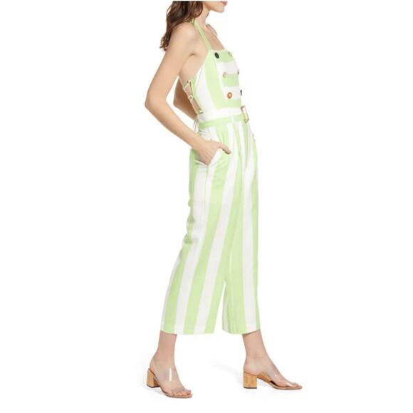 MSRP $114 | MOON RIVER Button Detail Wide Leg Striped Jumper Size S | QUICK SHIP - Picture 1 of 7